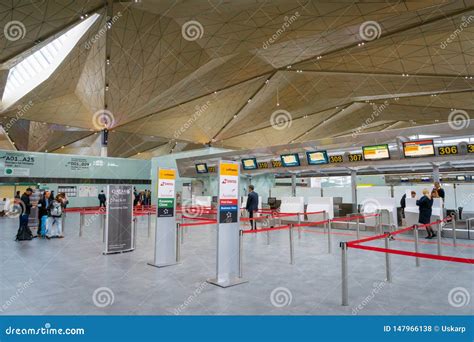 Pulkovo Airport in St. Petersburg, Russia. Editorial Stock Photo ...