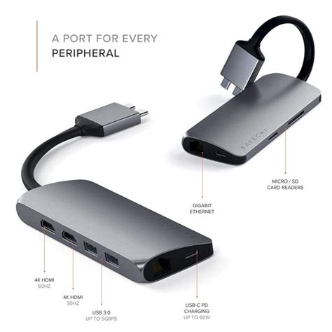 Satechi Launches New Dual Usb C Adapters With Support For 4k 60hz Hdmi Iclarified