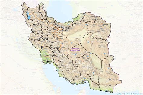 Make Printable Iran Maps With Border Masking Cropping Using Leaflet