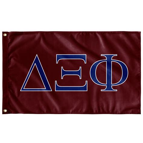 Delta Xi Phi Sorority Flag Cardinal Royal And White Designergreek2