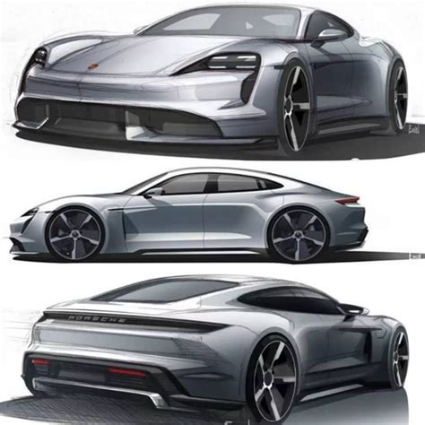 Sketch Storm On Instagram Porsche Taycan Official Sketches By Emiel