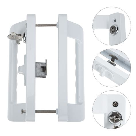 Sparsain 1 Set Aluminum Alloy Sliding Door Lock Glass Sliding Door Handle Heavy Duty Door Lock