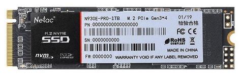 1 ТБ Внутренний SSD-диск Netac N930E Pro 1Tb NT01N930E-001T-E4X ...