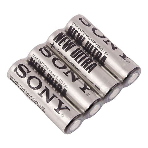 Sony New Ultra Dry Battery AA R6 SUM3 1 5V 4pcs