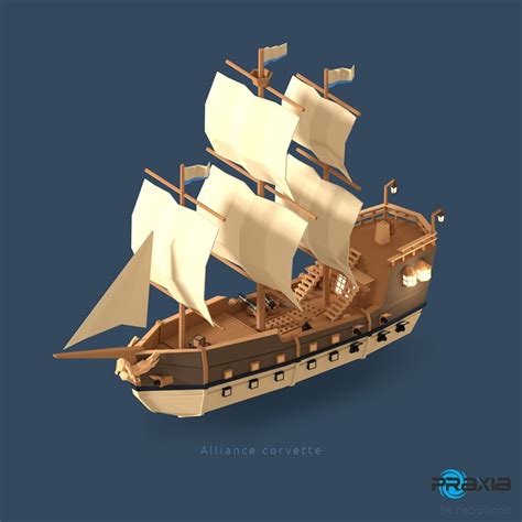 Pirates Of The Polygon Sea On Behance Low Poly Art Low Poly Games