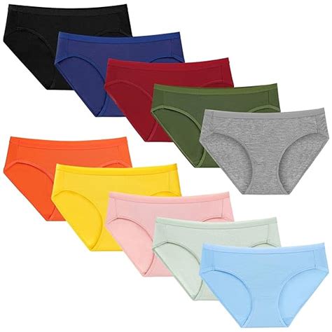 Buy CULAYII Low Rise Cotton Bikini Panties For Women High Cut Full Coverage Stretch Cool