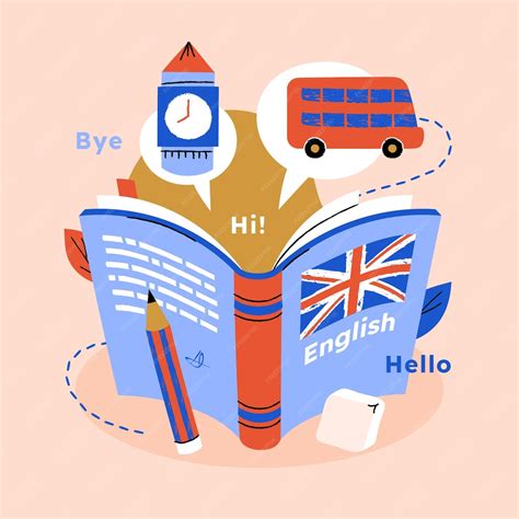 Free Vector | Hand drawn english book illustration