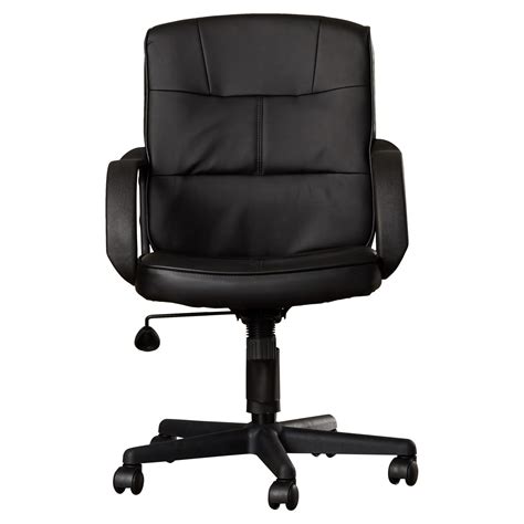 Charlton Home Reeve Low Back Leather Office Chair With Nylon Arms