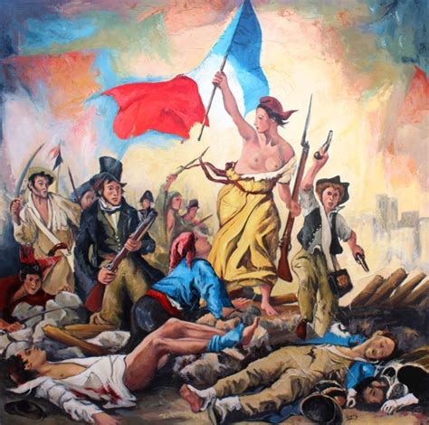 Liberté Guidant Le Peuple D aprés Delac Malerei von Jean Luc Lopez