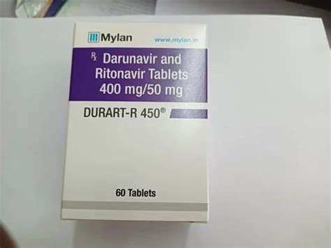 Durart R 450 Darunavir 400 Mg Ritonavir 50 Mg Bottle Of 60 S Tablets