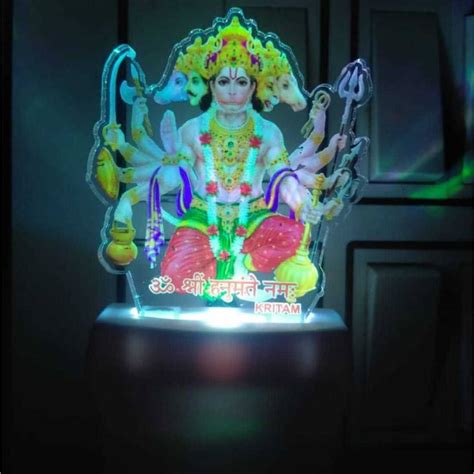 Kritam Hanuman Ji 3d Illusion Led Night Lamp Decoration Lighting Table Lamp Price In India Buy