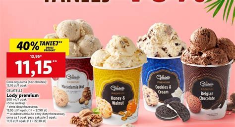 Promocja Lody Premium Orzech Makadamia Gelatelli W Lidl