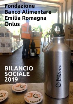 BILANCIO SOCIALE 2019 Fondazione Banco Alimentare Emilia Romagna Onlus