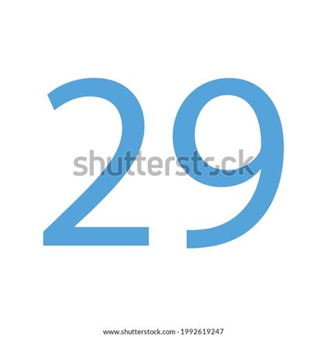 29 Number Simple Clip Art Vector Stock Vector (Royalty Free) 1992619247 | Shutterstock