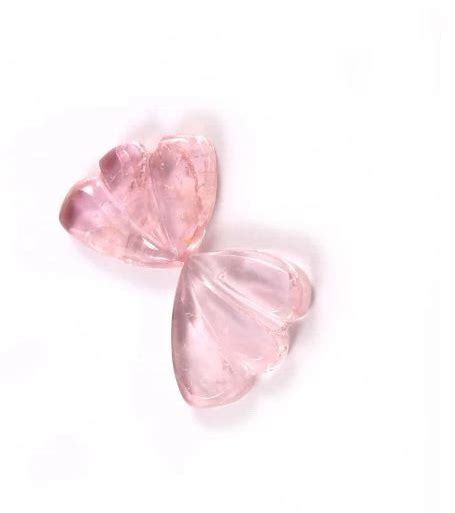 Loose Gemstone Natural Certified Pink Tourmaline Hand Carved Butterfly