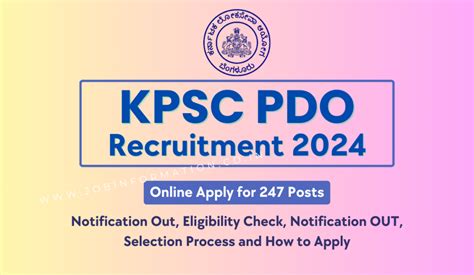 Kpsc Pdo Recruitment Apply Online For Vacancies Eligibility