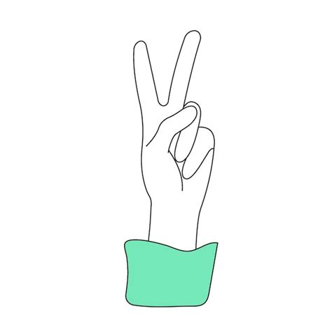 Premium Vector Peace Hand Gesture Icon Isolated On White Background