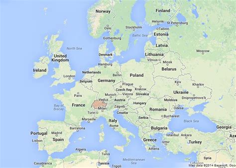 Switzerland On Map Of Europe World Easy Guides