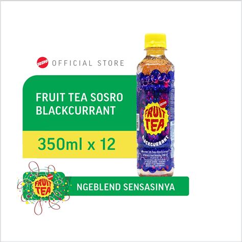 Jual Fruit Tea Sosro Blackcurrant Pet 350 Ml Isi 12 Pcs Shopee Indonesia