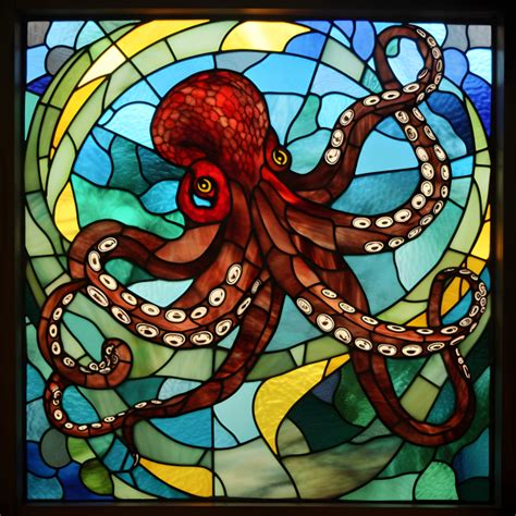 A Stained Glass Octopus Impossible Images Unique Stock Images For