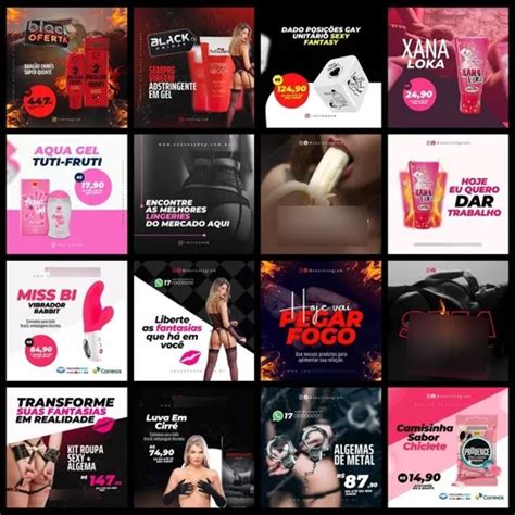 50 Artes Para Sex Shop Templates 100 Editáveis Canva à venda em Ipatinga Minas Gerais por