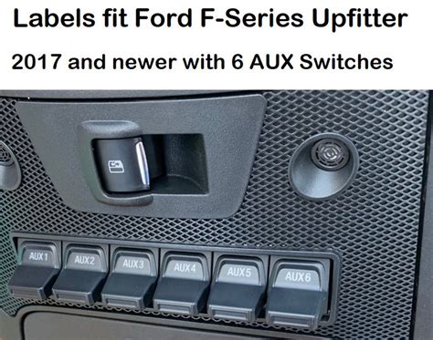 Set Of 6 Custom Ford Upfitter Aux Switch Decals Labels 2017 Etsy