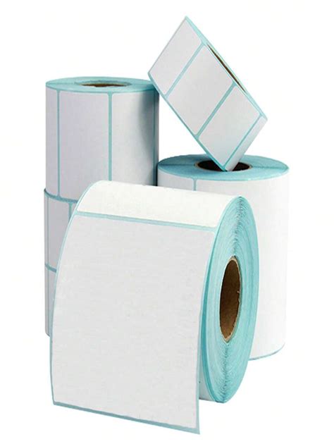 57x25mm White Continuous Thermal Label Paper Roll Adhesive