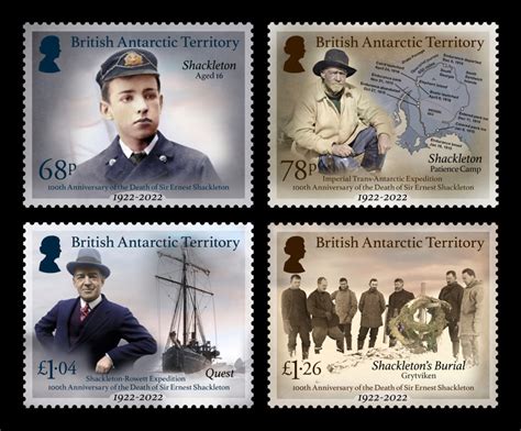 2022 Stamp Set: Centenary of the Death of Sir Ernest Shackleton - British Antarctic Territory