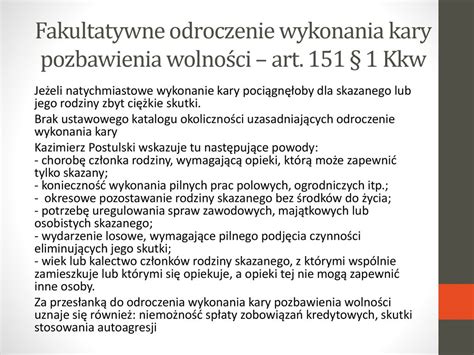 Odroczenie i przerwa kary pozbawienia wolności ppt pobierz