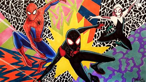 Cómo Dibujo A Spider Man Into The Spider Verse Dibujando A Spider Man