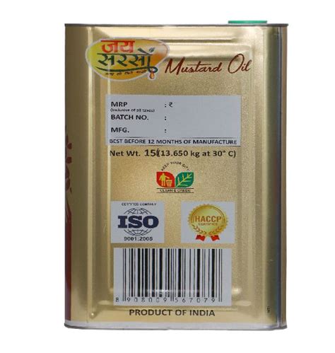 L Jai Sarson Pure Mustard Oil For Cooking Form Liquid At Best