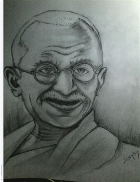 Pencil Sketch Of Mahatma Gandhi - Desi Painters