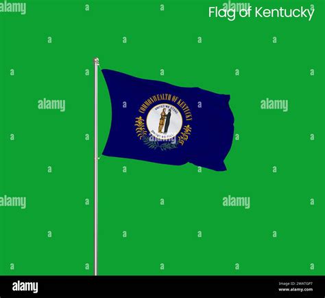 High detailed flag of Kentucky. Kentucky state flag, National Kentucky ...