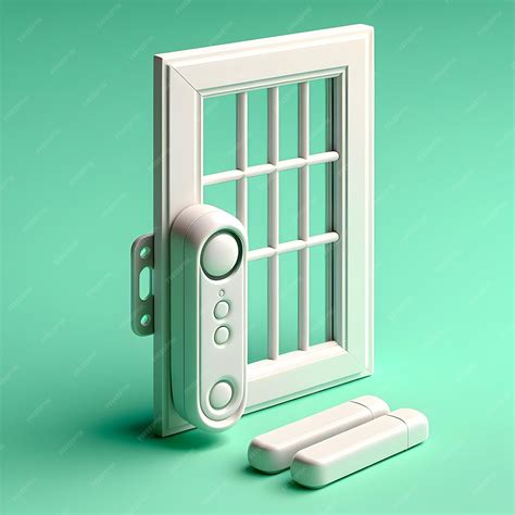 Premium Photo | A set of window sensors installed on a glass door