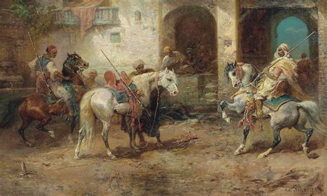 Arabian Horsemen Painting By Adolf Schreyer Pixels