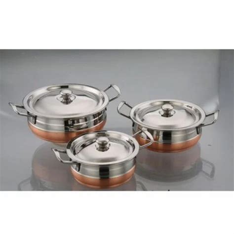 Stainless Steel Handi - Copper Base Stainless Steel Handi Set ...