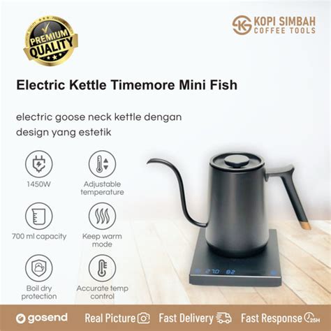 Promo TIME MORE Kettle Electric Teko Leher Angsa Elektrik Ketel Goose