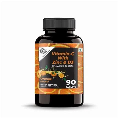 Vitamin C With Zinc And D3 90 Chewable Tablets Orange Flavour At Rs 630 D3 Tablets