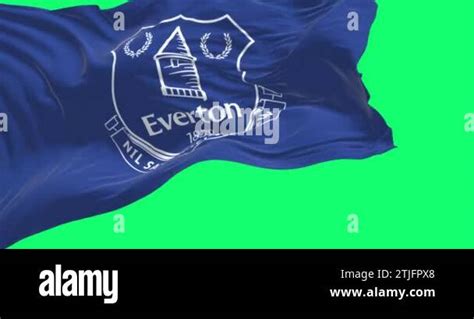 Liverpool Uk Sept The Flag Of Everton Football Club Waving