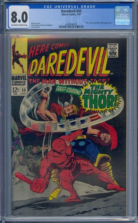 Daredevil Cgc Thor Cobra Mister Hyde Gene Colan Comic Books