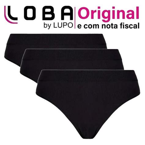 Kit 3 Calcinhas Lupo Sem Costura Loba Microfibra Loba Forro Em Algodão