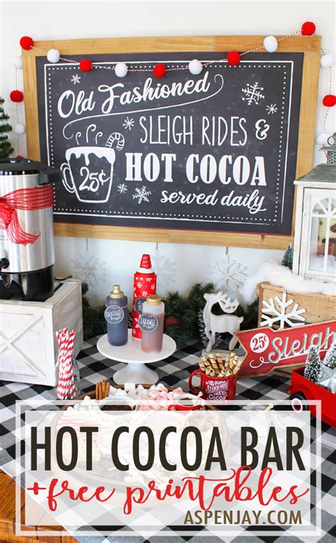 Diy Hot Chocolate Bar Free Printables Aspen Jay Artofit