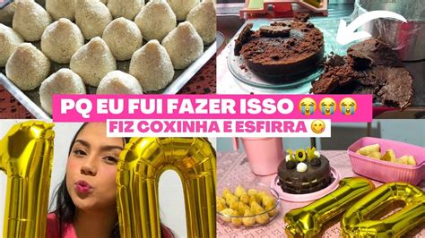 MEU BOLO DE 10K DEU ERRADO FIZ COXINHA E ESFIRRA comemoração