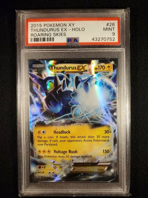 Thundurus Ex Rare Holo Pokemon Xy Roaring Skies Psa