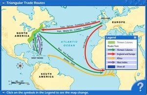 Triangular Trade Route/ Middle Passage and Mercantilism Diagram | Quizlet