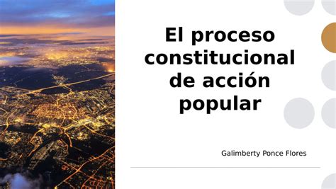 PDF El proceso constitucional de acción popular