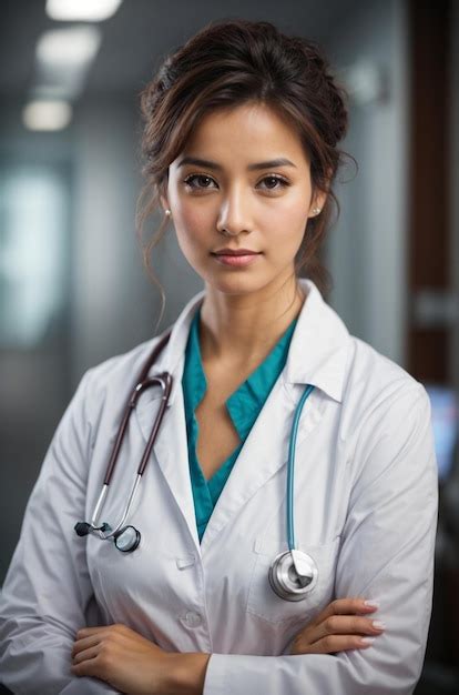 Premium Ai Image A Female Doctor With A Stethoscope On Her Neck