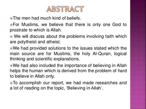 Belief In Allah