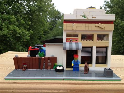 Moc Car Repair Shop Lego Town Shop Lego Lego Building