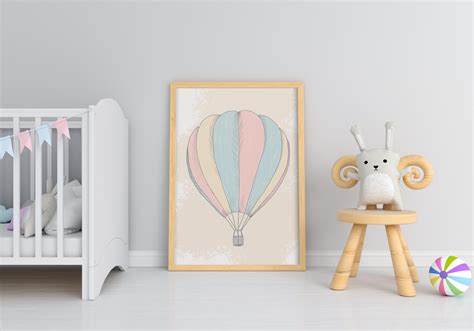 Nursery Print Hot Air Balloon Printable Wall Art Nursery Etsy